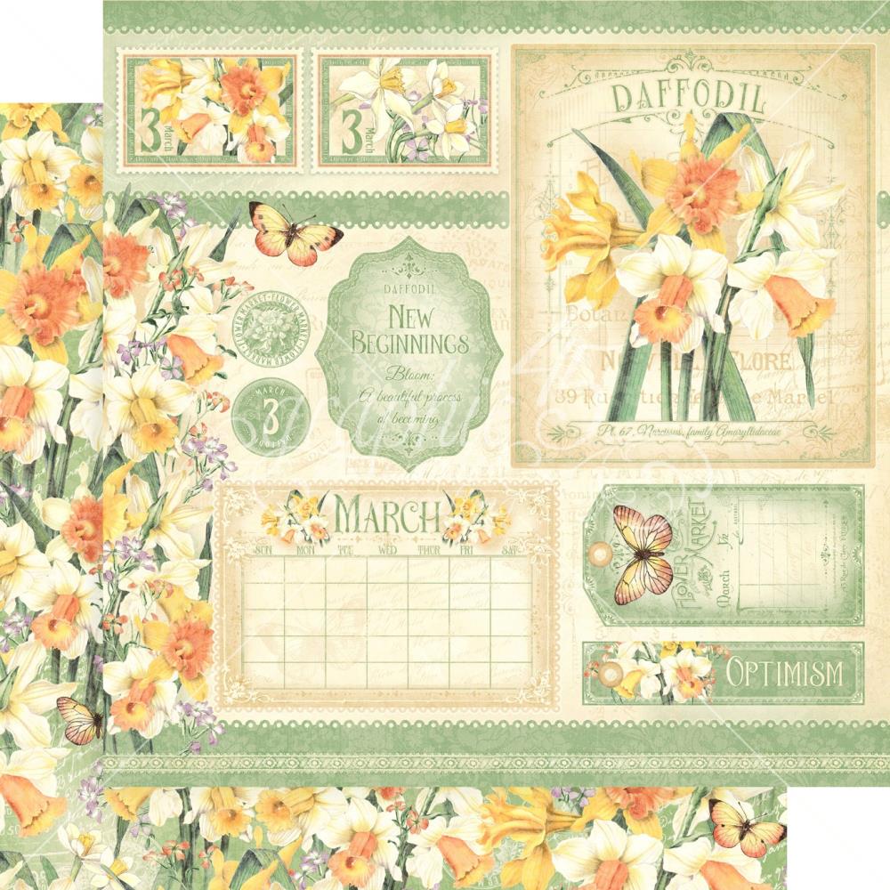 Graphic45 - Flower Market - March Flowers  - 12 x 12"