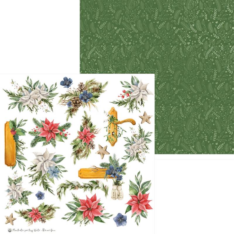 P13 - Maxi Creative Paper Pad - Cosy Winter - Red and Green- 12 x 12"