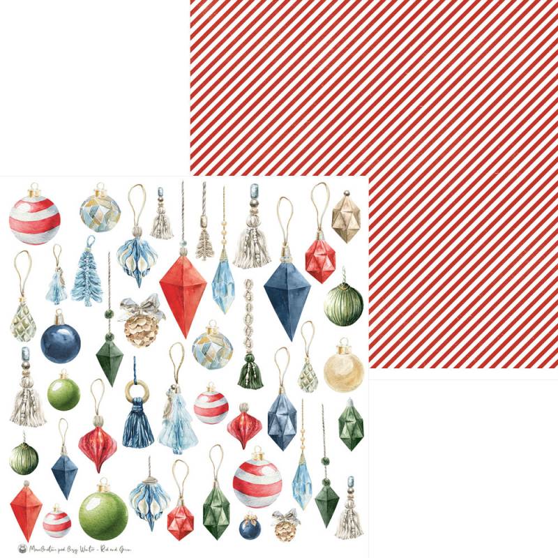 P13 - Maxi Creative Paper Pad - Cosy Winter - Red and Green- 12 x 12"