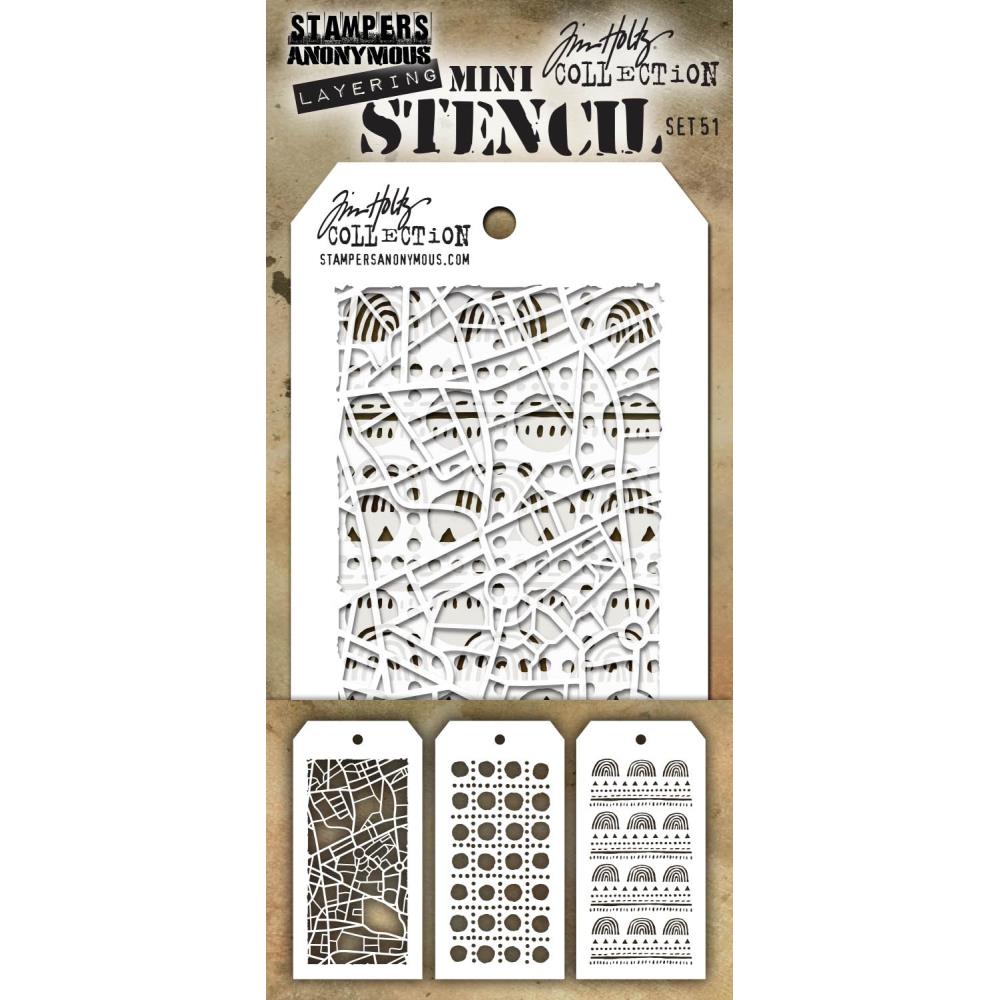Tim Holtz - Mini Stencil  Set #51