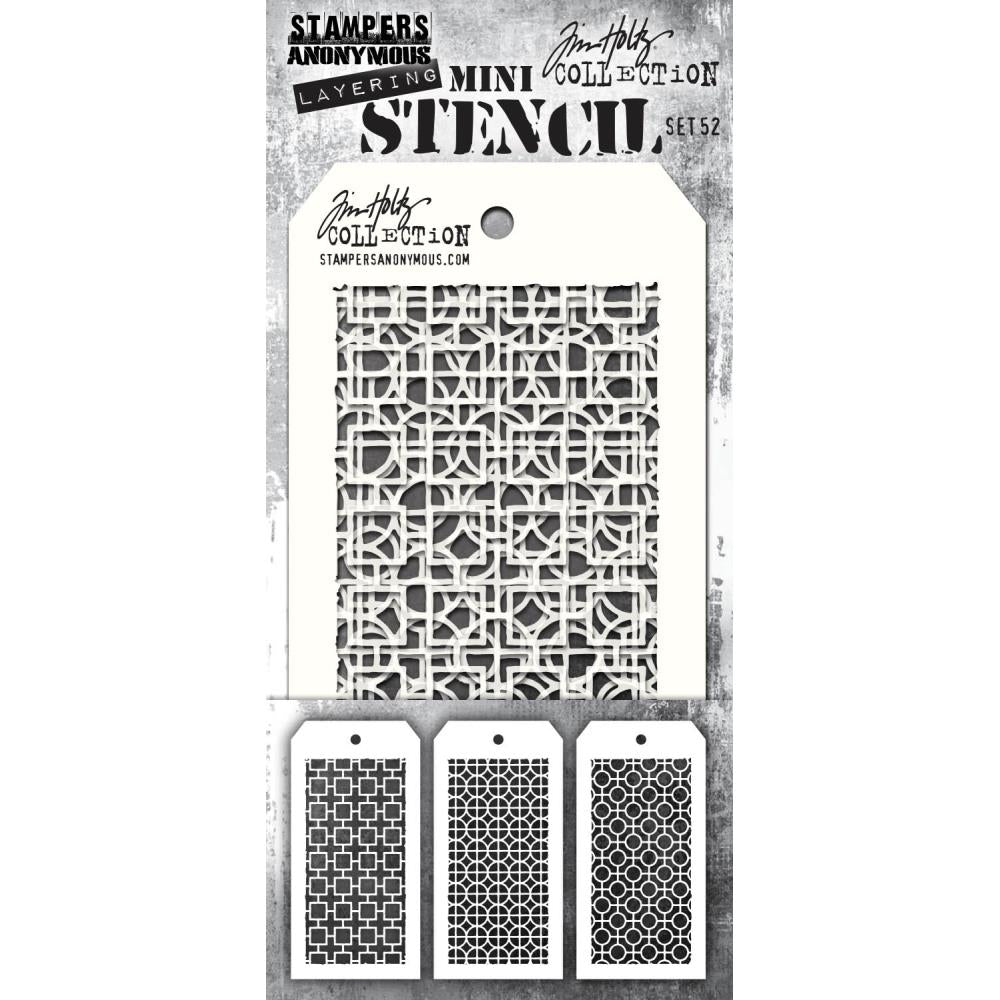 Tim Holtz - Mini Stencil  Set #52
