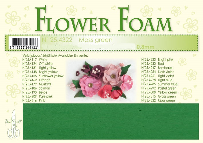 Leane - Flower Foam - Moss Green