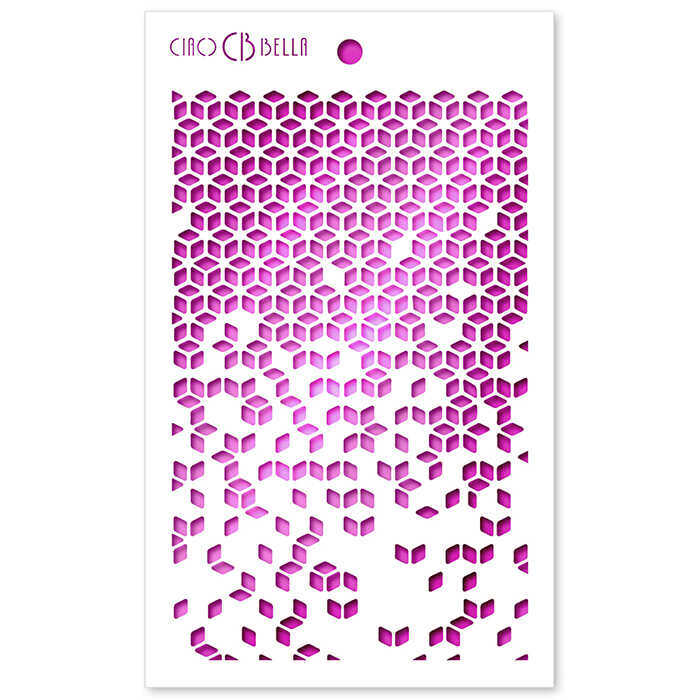 Ciao Bella - Stencil Art - Cubes - 5 x 8"
