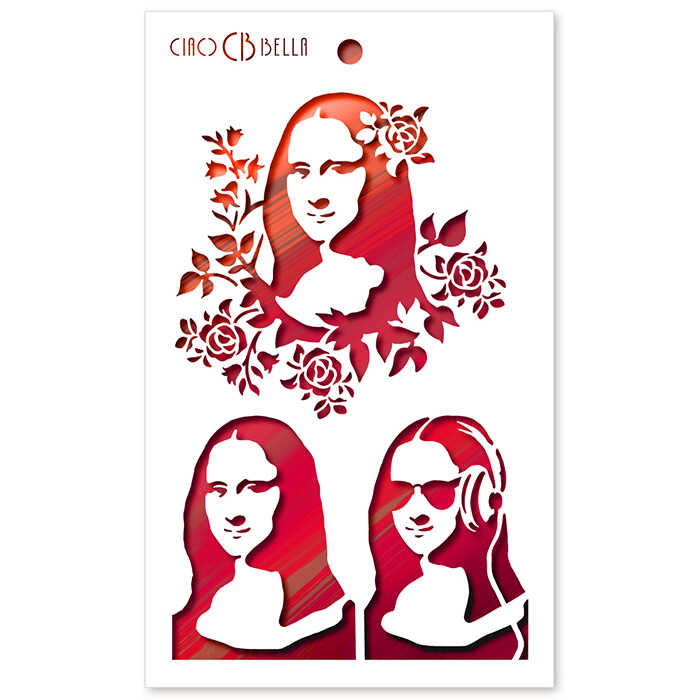Ciao Bella - Bad Girls - Stencil - Monalisa - 5 x 8"