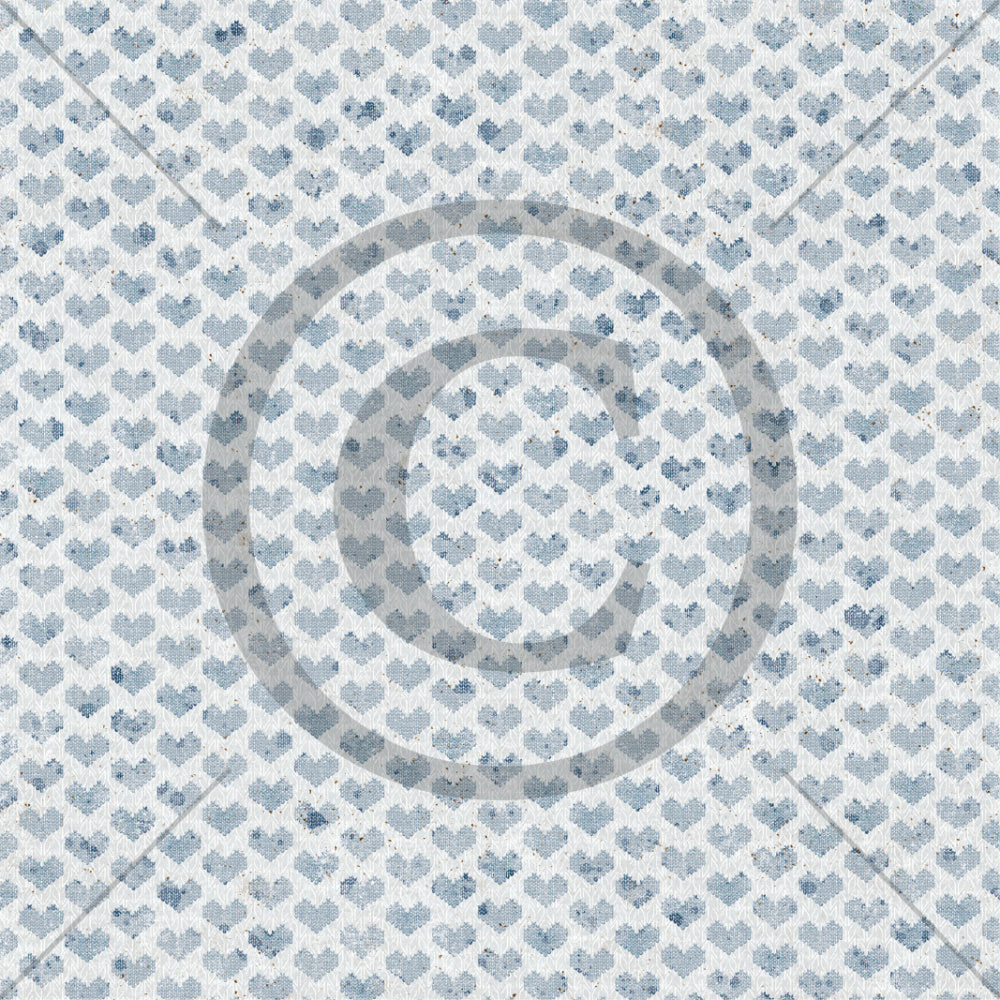 Papirdesign - Til deg og dine - Blå flettestrikk - 12 x 12"