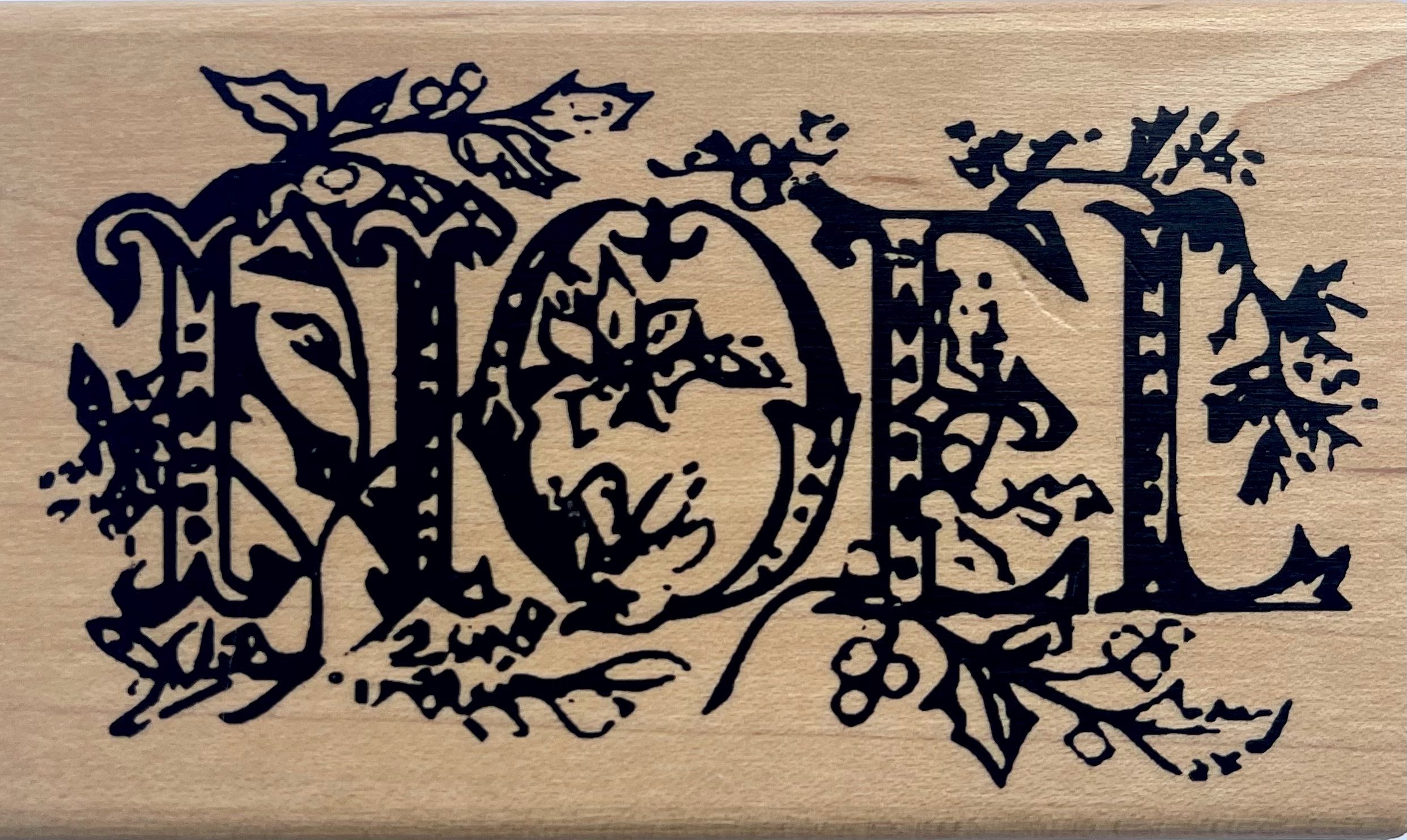 Tim Holtz - Wood Mounted Stamp - Noel