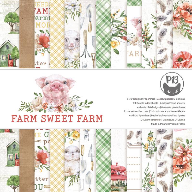 P13 - Farm sweet farm - Paper Pad -  6 x 6"