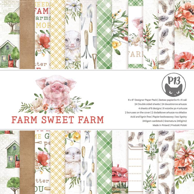 P13 - Farm sweet farm - Paper Pad - 6 x 6"
