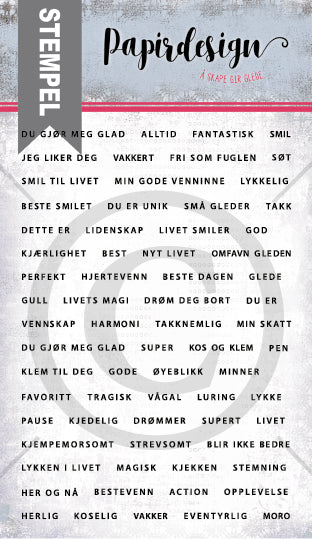 Papirdesign - Clearstamps - Ord