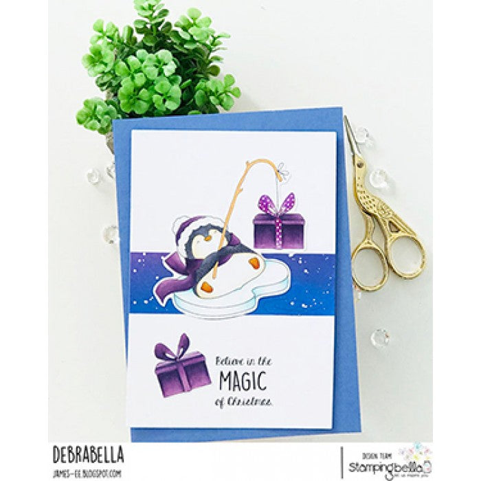 Stamping Bella - Cling Mounted Stamp - Penguins big catch