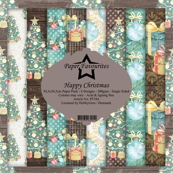Paper Favourites - Happy Christmas - Paper Pack 12 x 12"