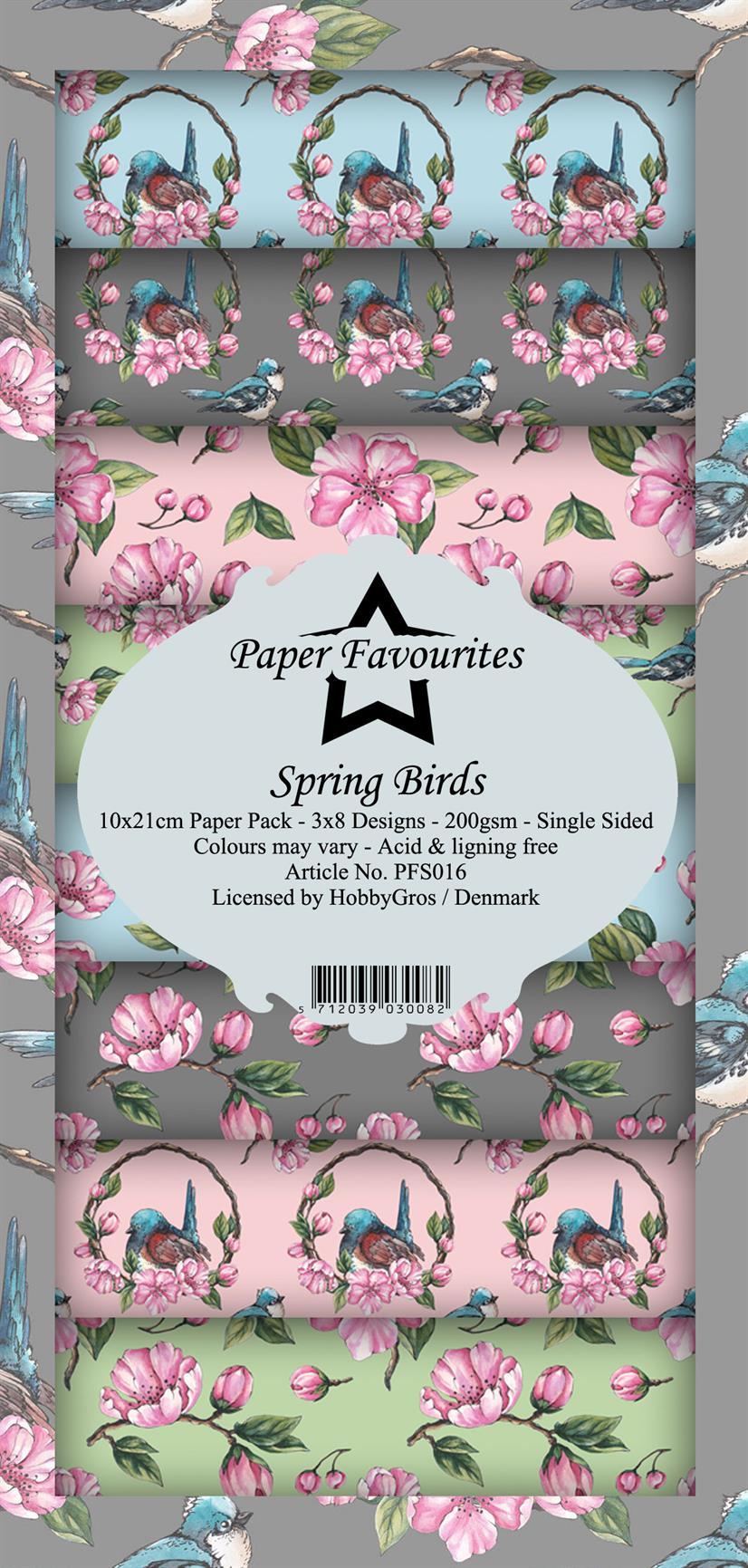 Paper Favourites -  Paper pad - Slim Line - Spring Birds