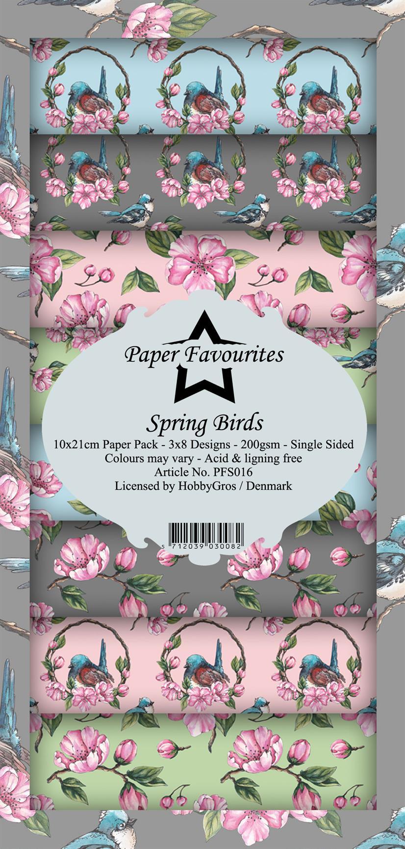 Paper Favourites - Paper pad - Slim Line - Spring Birds