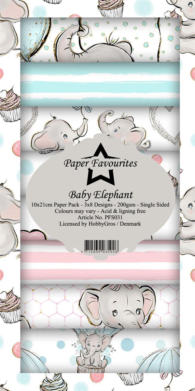 Paper Favourites -  Paper pad - Slim Line - Baby Elephant