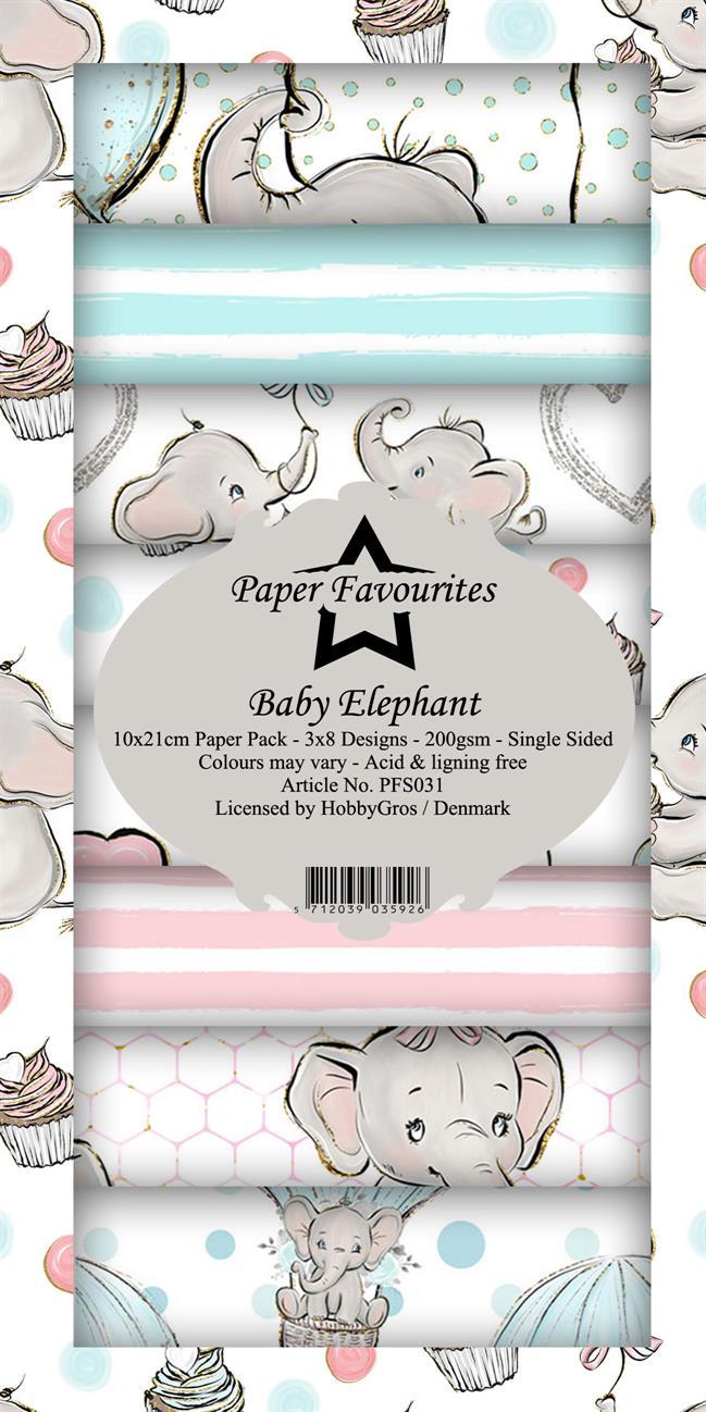 Paper Favourites - Paper pad - Slim Line - Baby Elephant