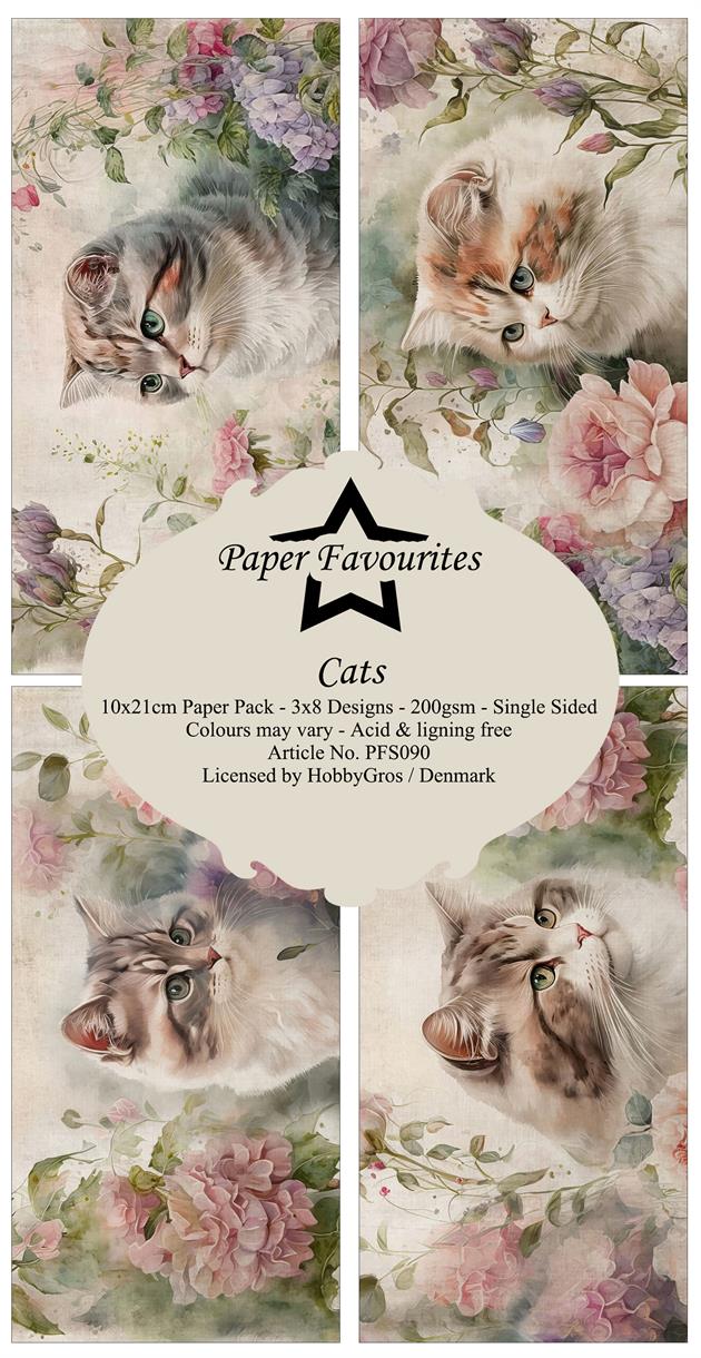 Paper Favourites - Cats - Slimline - Paper Pack