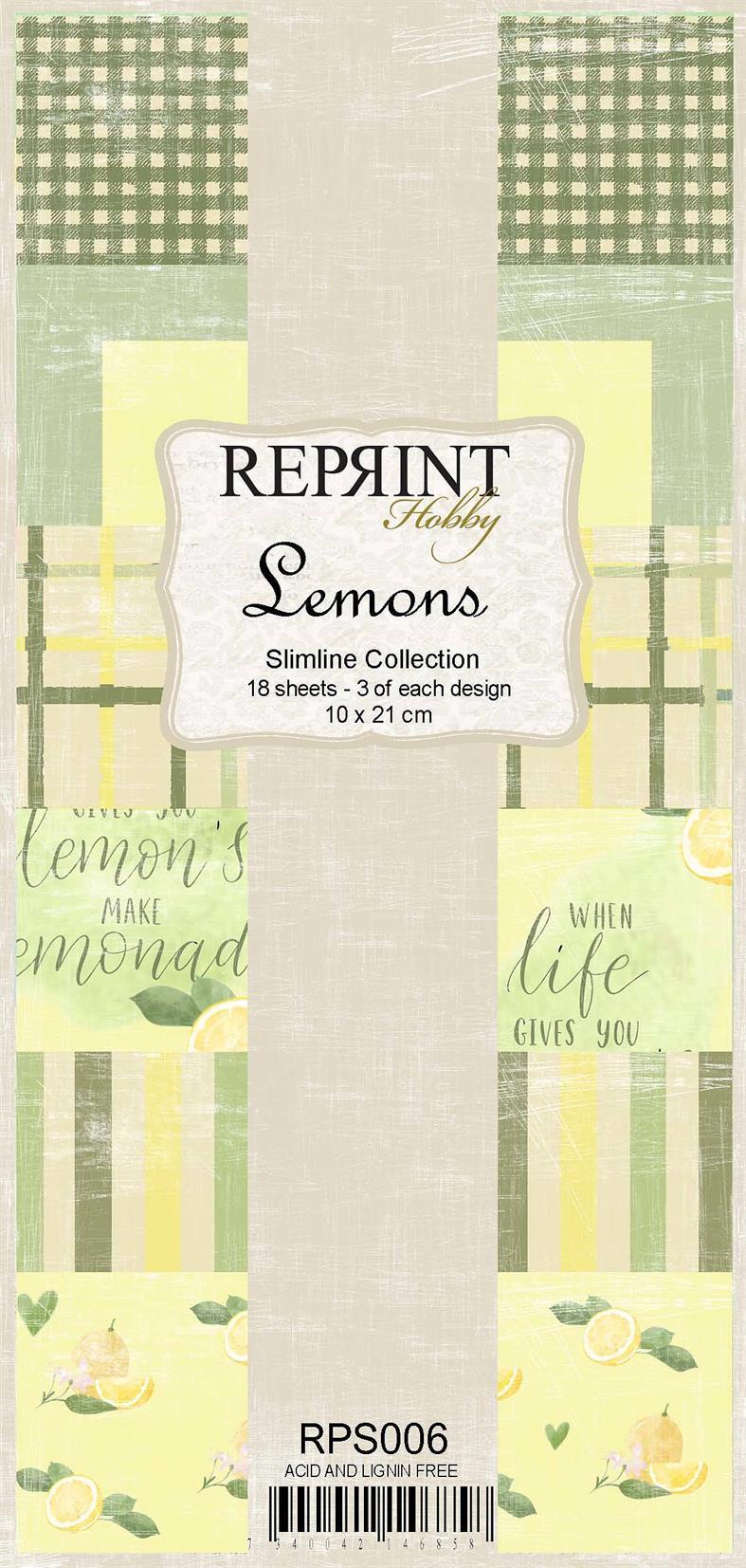 Reprint - Slimline Paper Collection - Lemons