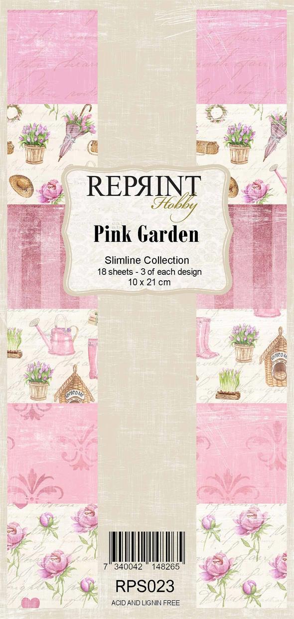 Reprint - Slimline Paper Collection - Pink Garden