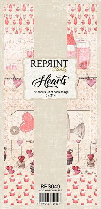 Reprint - Slimline Paper Collection - Hearts