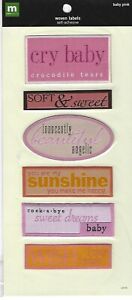 Making Memories - Woven Labels - Baby Pink