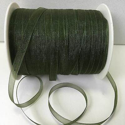 May Arts - Sheer Ribbon - Dark Olive Green - METERSVIS