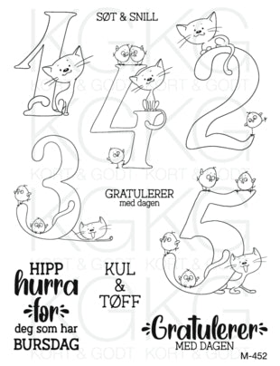 Kort & Godt - Clearstamps Medium plate - M-452
