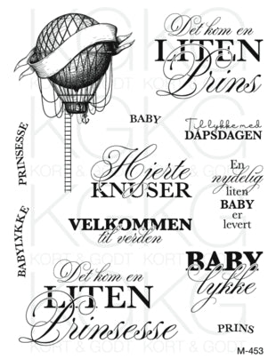 Kort & Godt - Clearstamps Medium plate - M-453