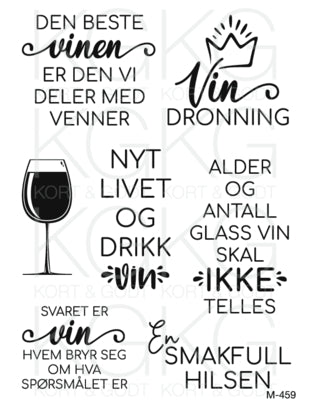 Kort & Godt - Clearstamps Medium plate - M-459