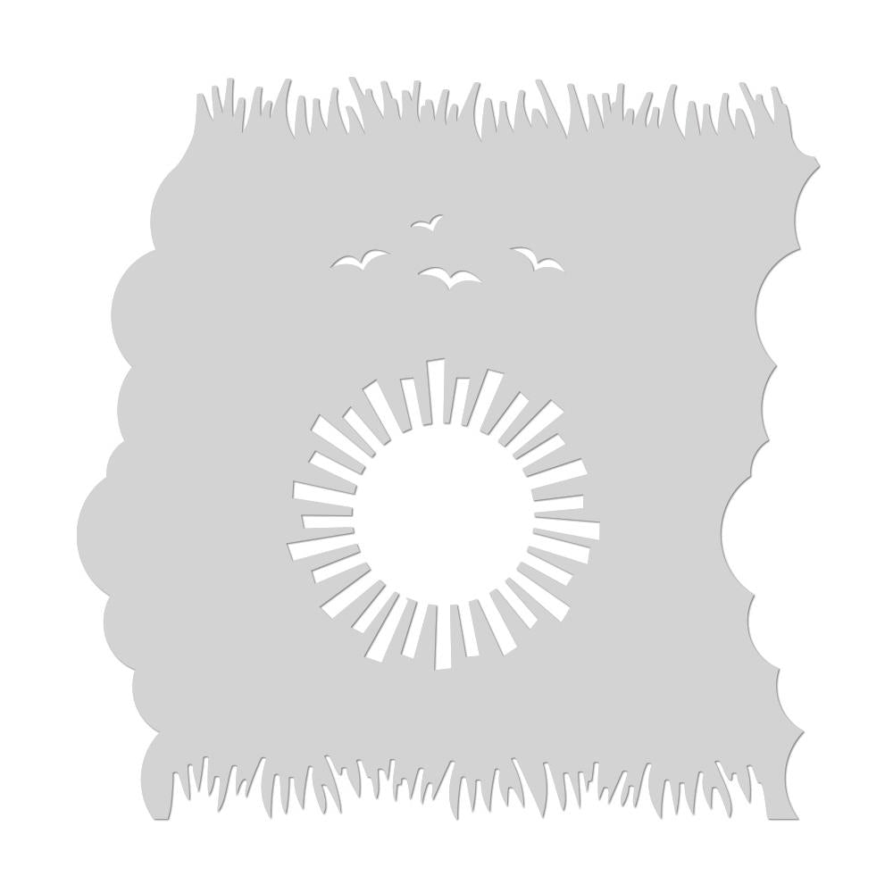 Hero Art - Cloud & Grass Scene - Stencil