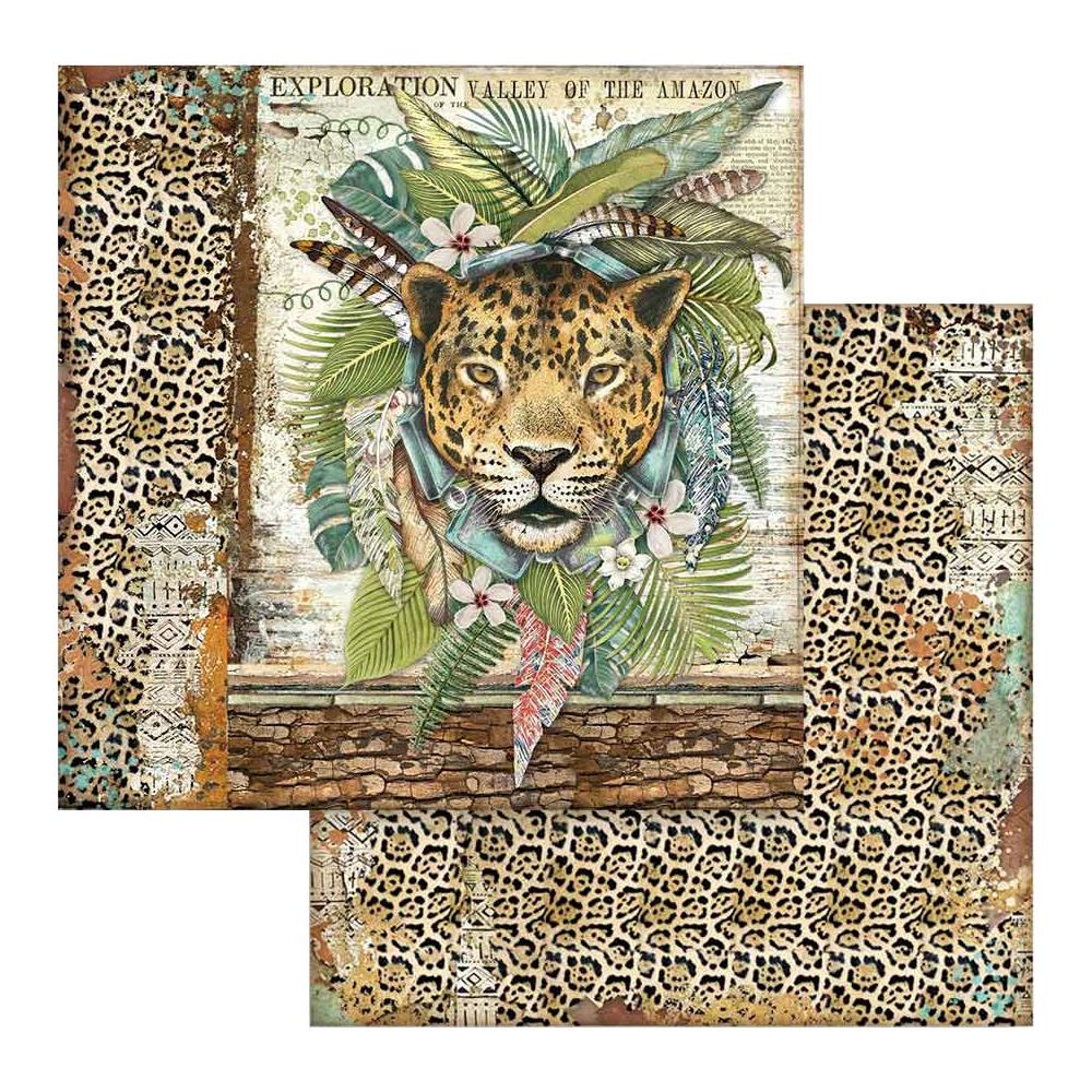 Stamperia - Amazonia - Jaguar -    12 x 12"