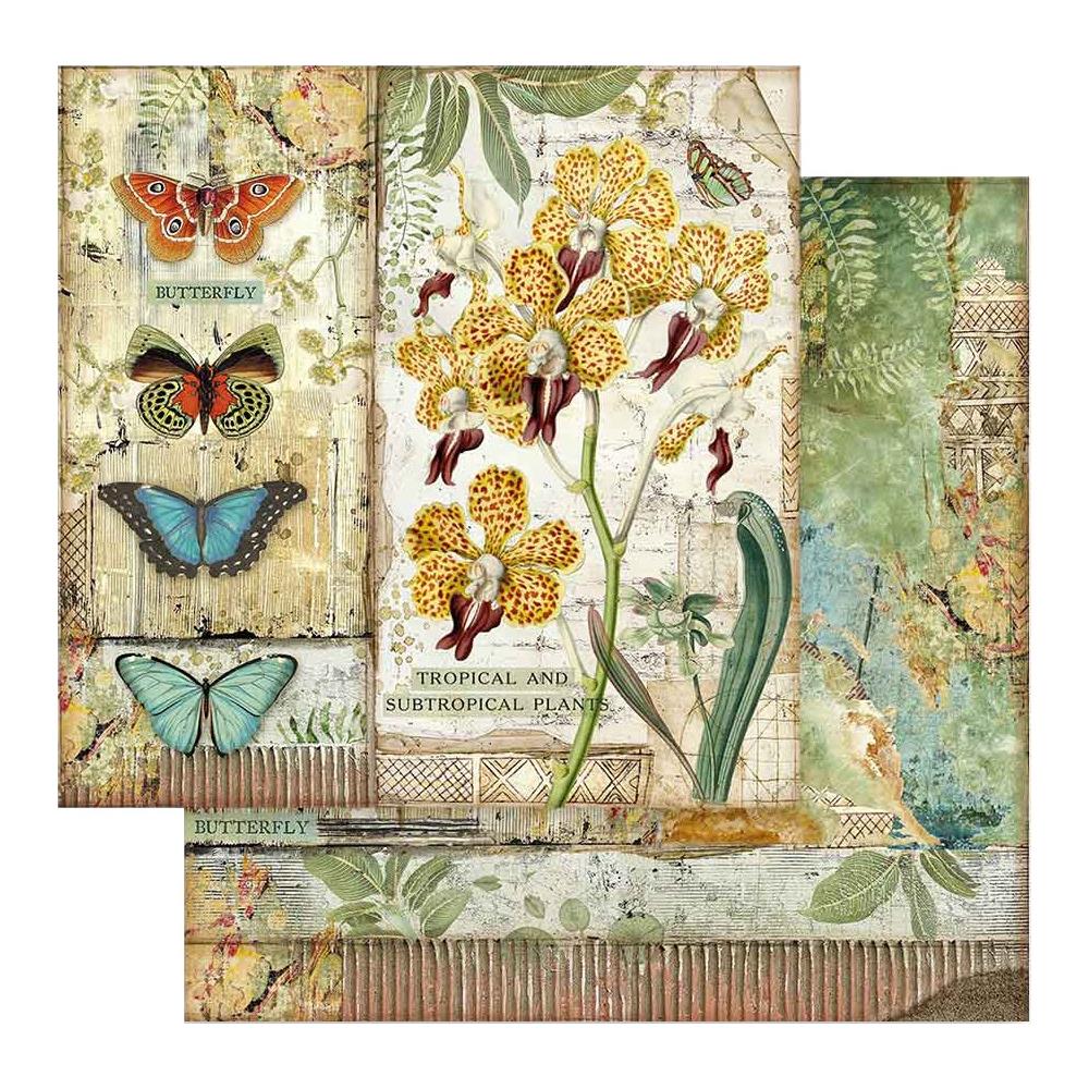 Stamperia - Amazonia - Orchid & Butterfly -    12 x 12"