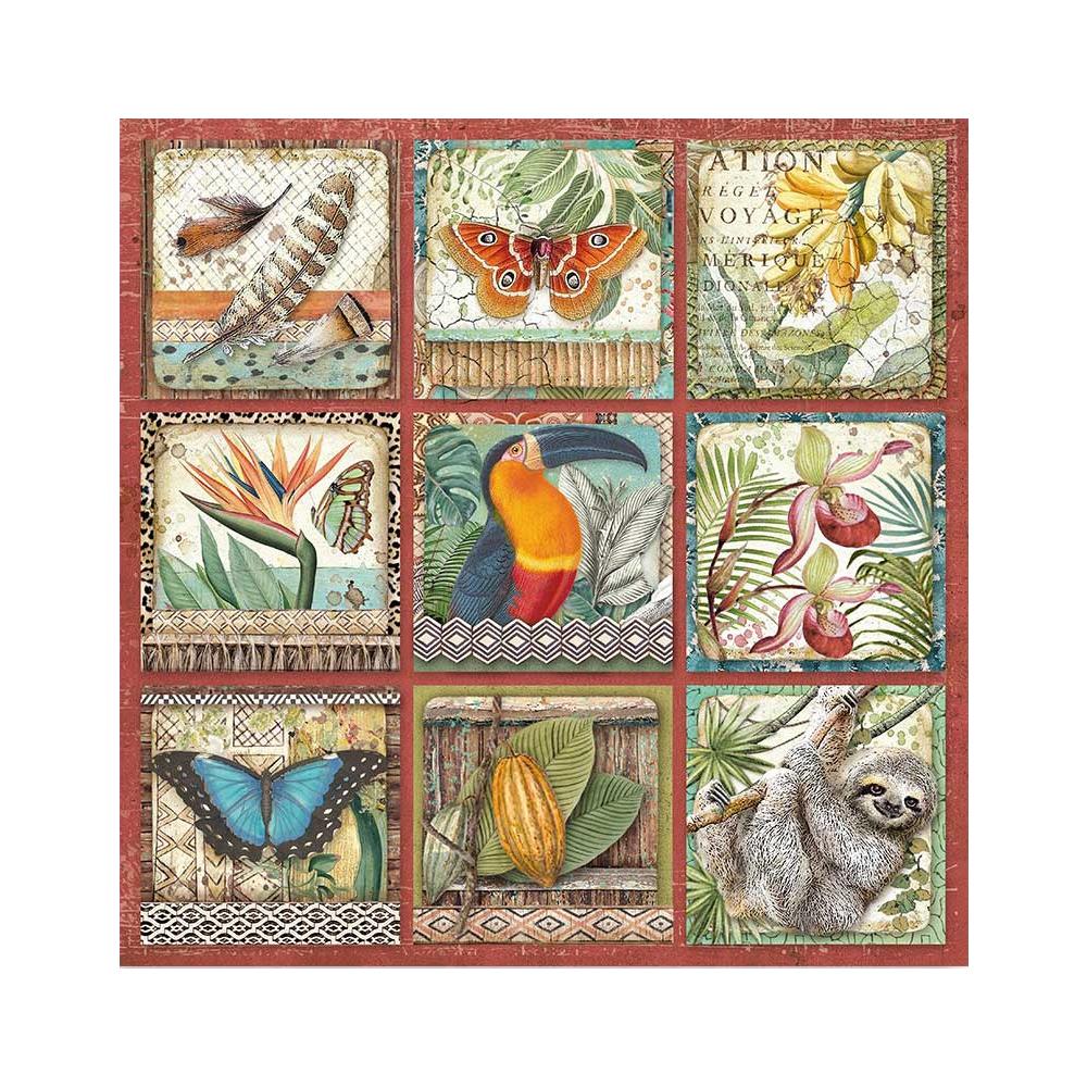 Stamperia - Amazonia - Square Tags -    12 x 12"