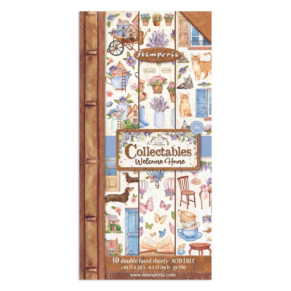 Stamperia -Create Happiness - Welcome Home - Collectables - 10 pk - 6 x 12"
