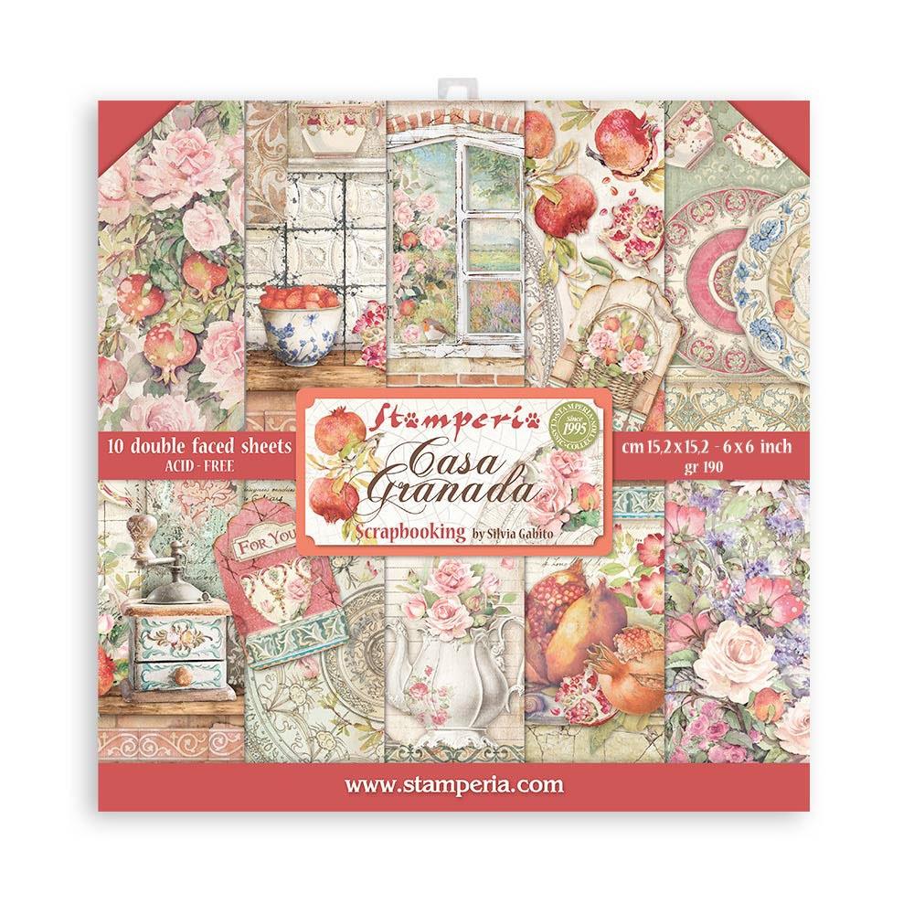 Stamperia - Casa Granada - Paper Pack - 10 pk -    6 x 6"