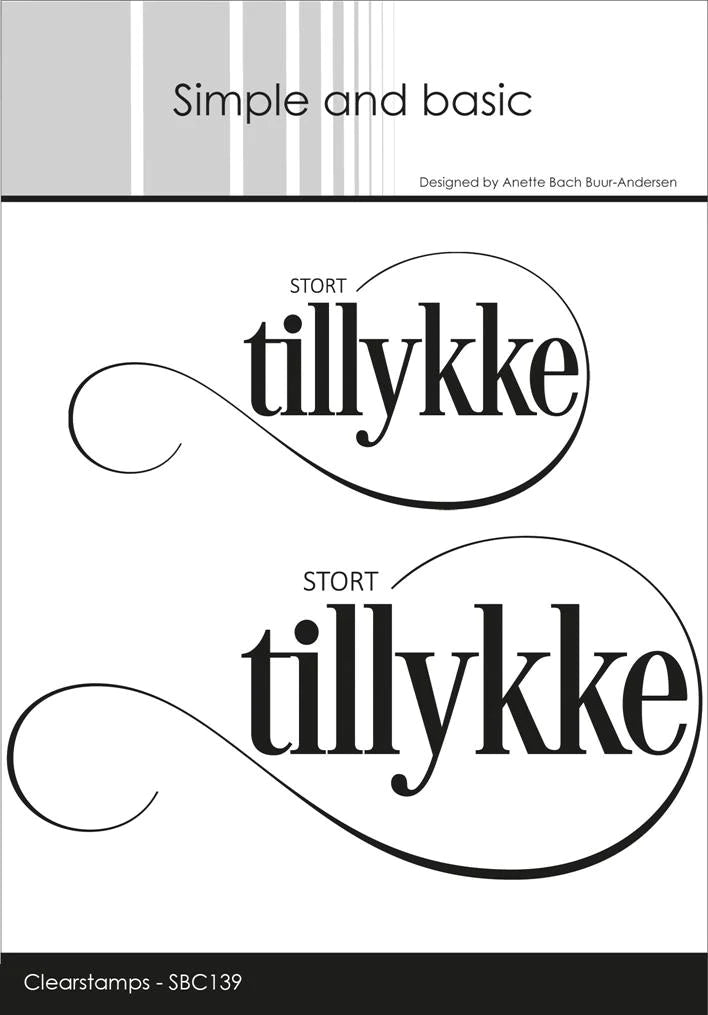 Simple and Basic - Clear Stamp - Stort tillykke