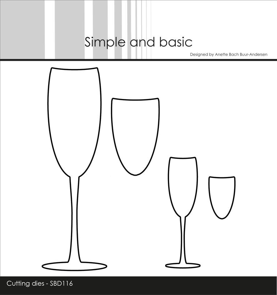 Simple and Basic - Dies - Champagne Glasses
