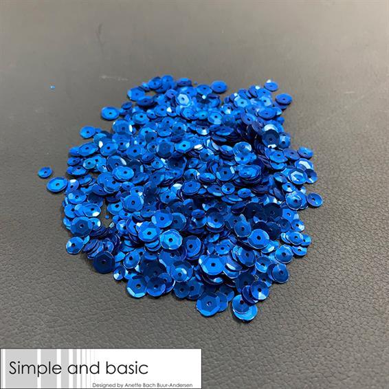 Simple & Basic - Sequins - Paljetter - Blue