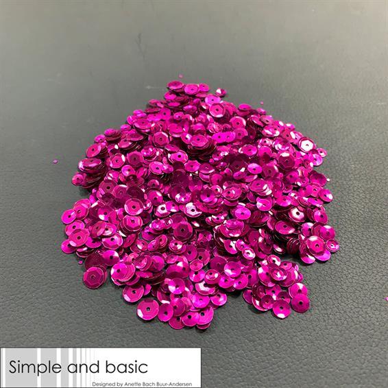 Simple & Basic - Sequins - Paljetter - Pink