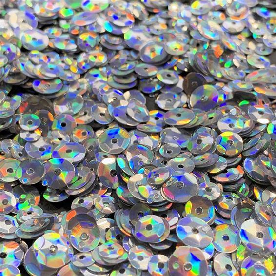 Simple & Basic - Sequins - Paljetter - Holographic Silver
