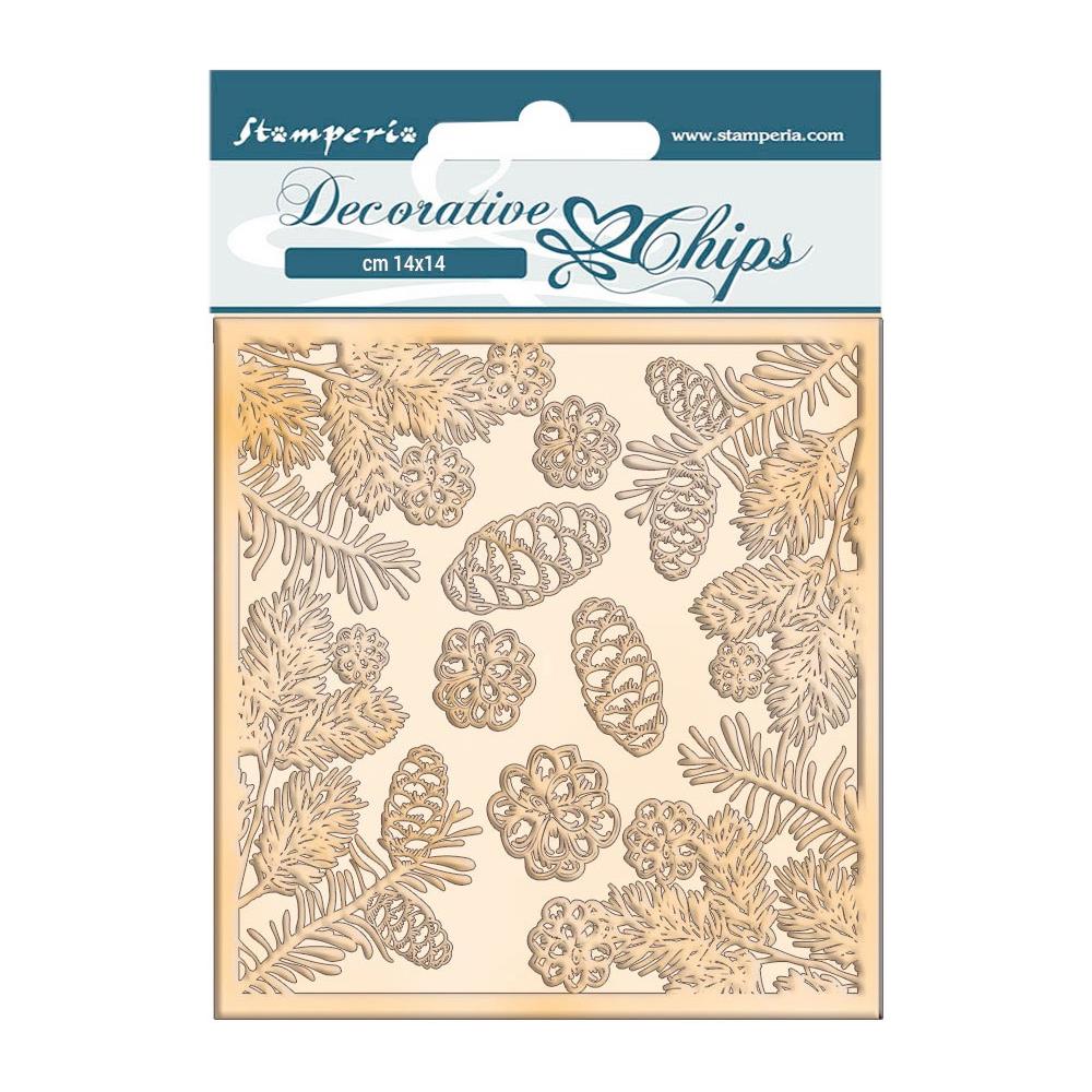Stamperia - Romantic Christmas - Wood veneer - Pinecones
