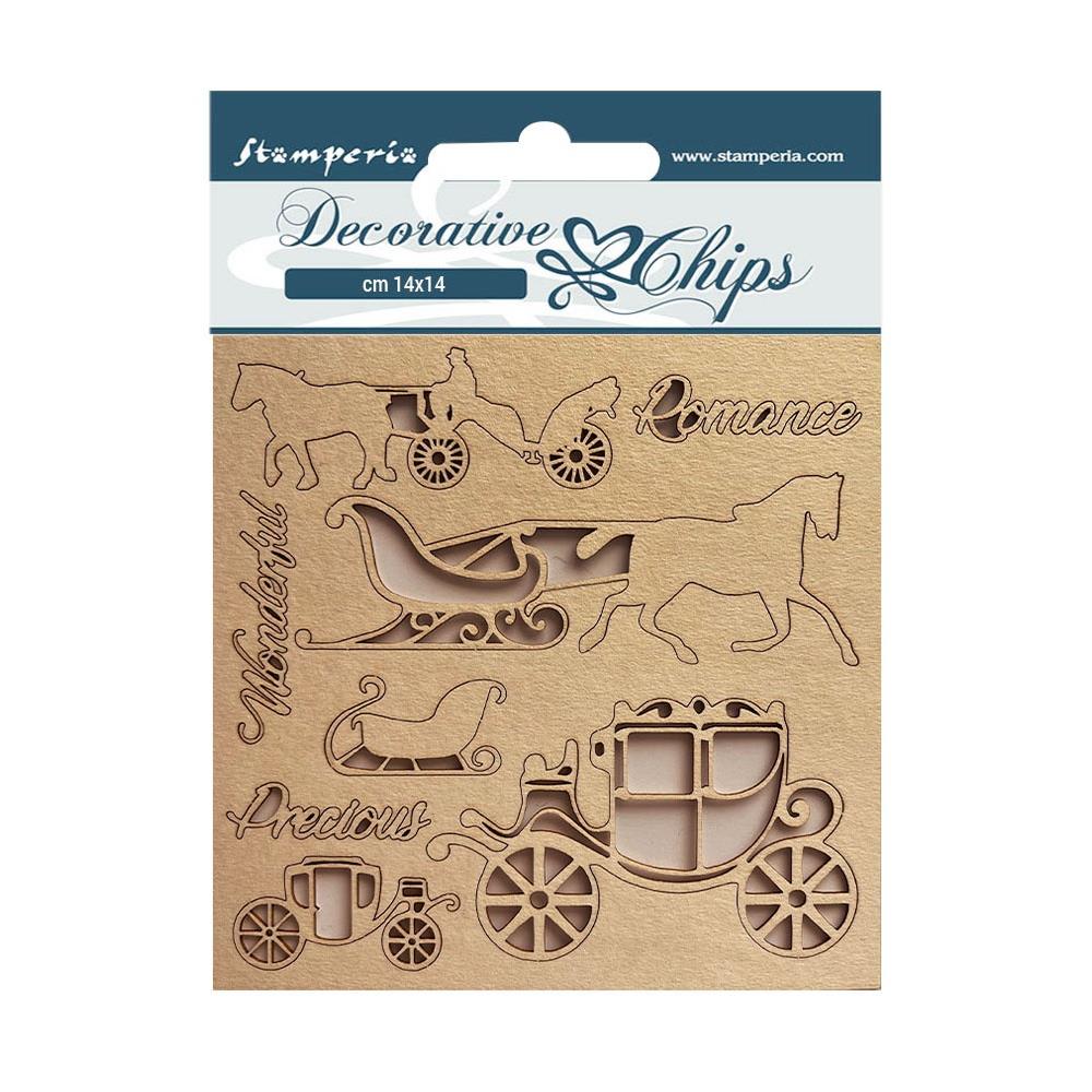 Stamperia - Sweet Winter - Coaches - Decorative Chips