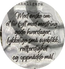 Papirdesign - Clearstamps - Vi ønsker deg lykke