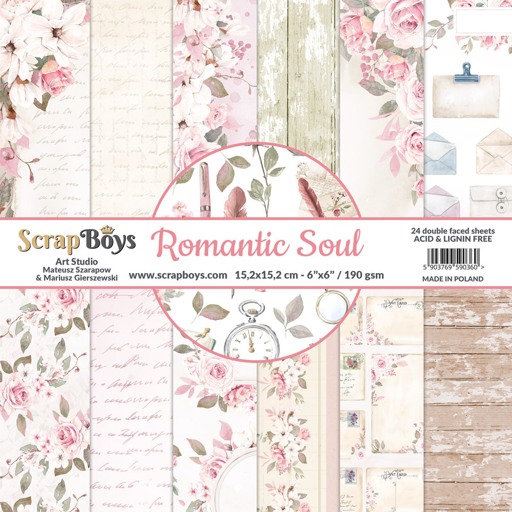 Scrapboys - Romantic Soul - Paper Pad - 6 x 6"