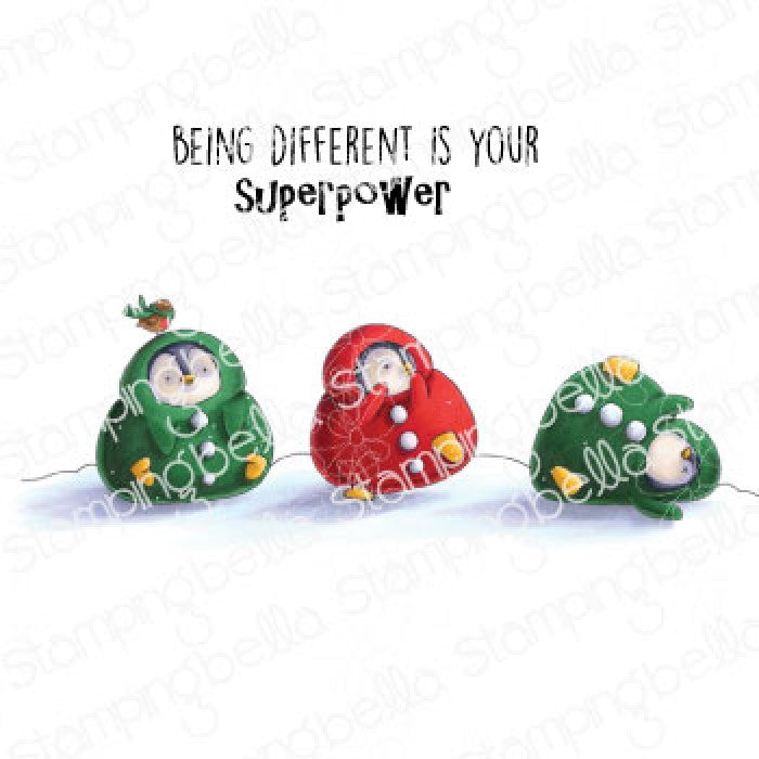 Stamping Bella - Cling Mounted Stamp - Snowsuit penguins