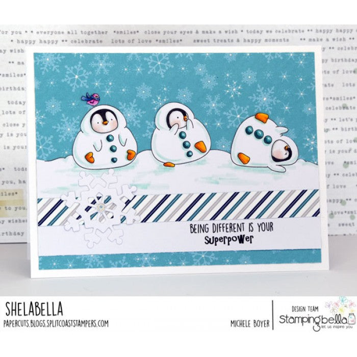 Stamping Bella - Cling Mounted Stamp - Snowsuit penguins