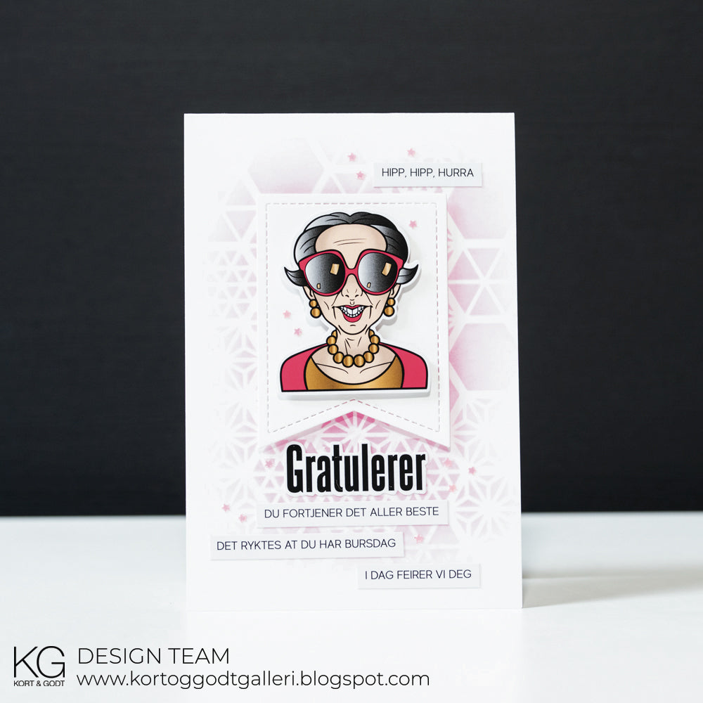 Kort & Godt - Klistremerke - Pensjonist Dame
