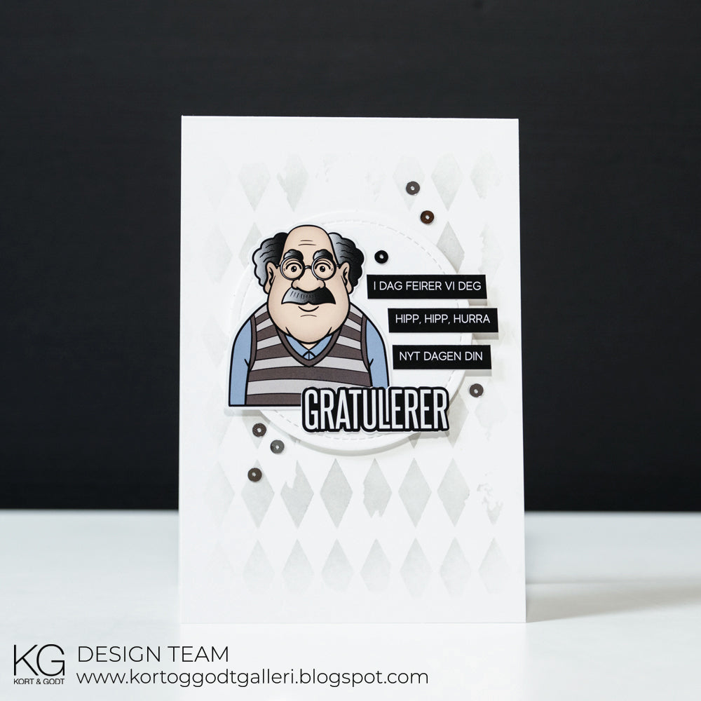 Kort & Godt - Klistremerke - Pensjonist Mann