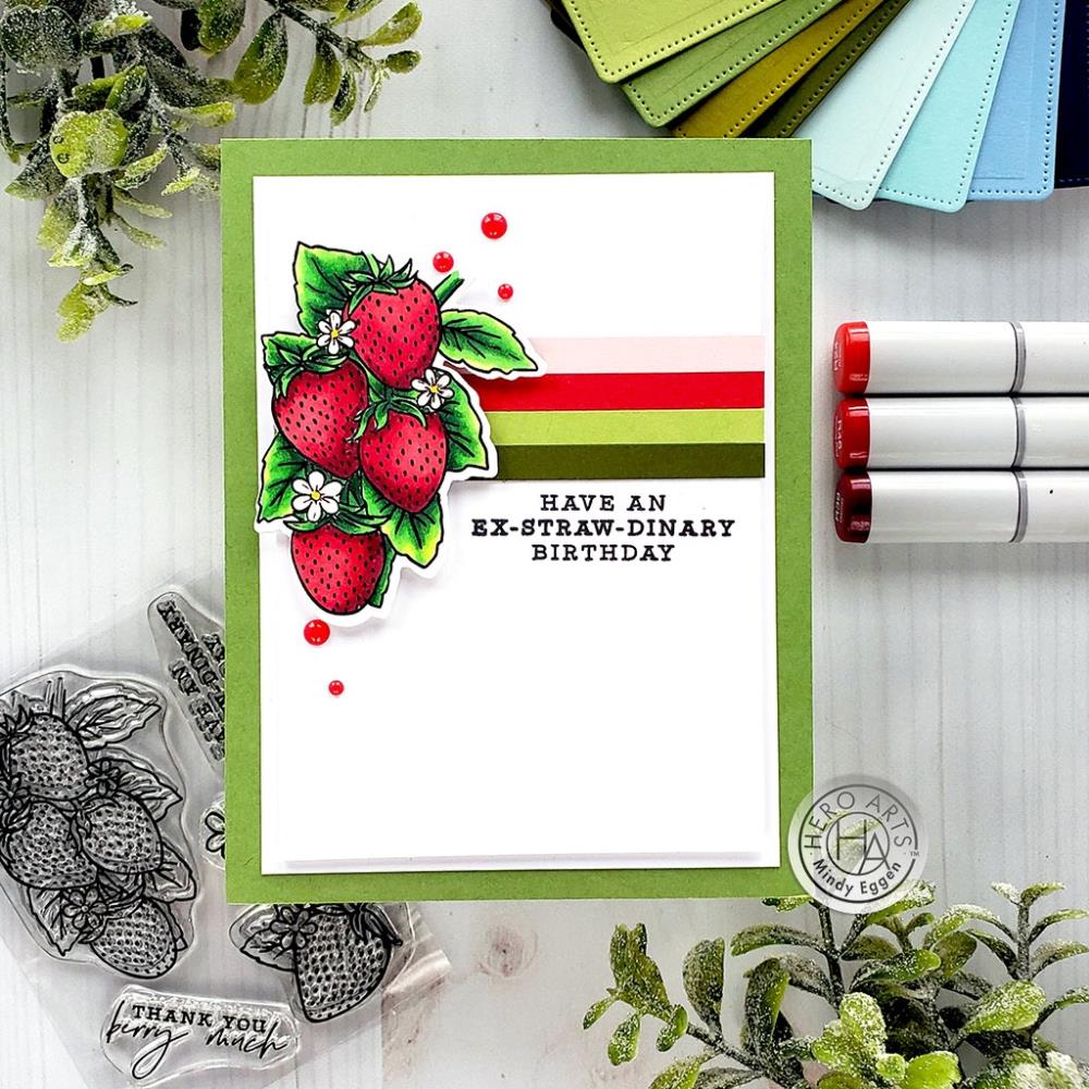 Hero Arts - Clear Stamp - Floral Strawberries
