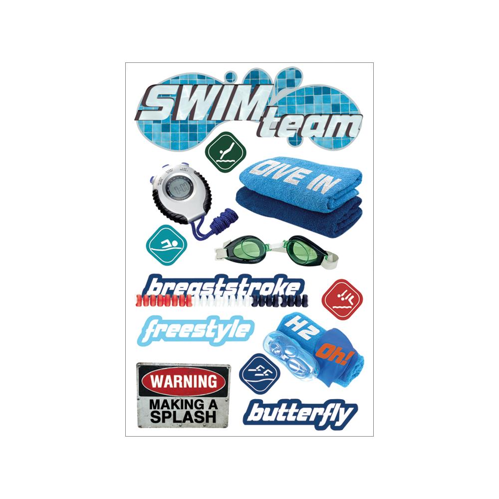 Paper House - 3D sticker - Swimming