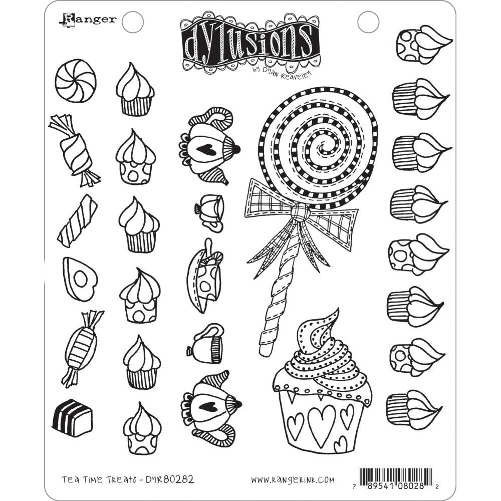 Dylusions - Cling Stamps - Tea time treats